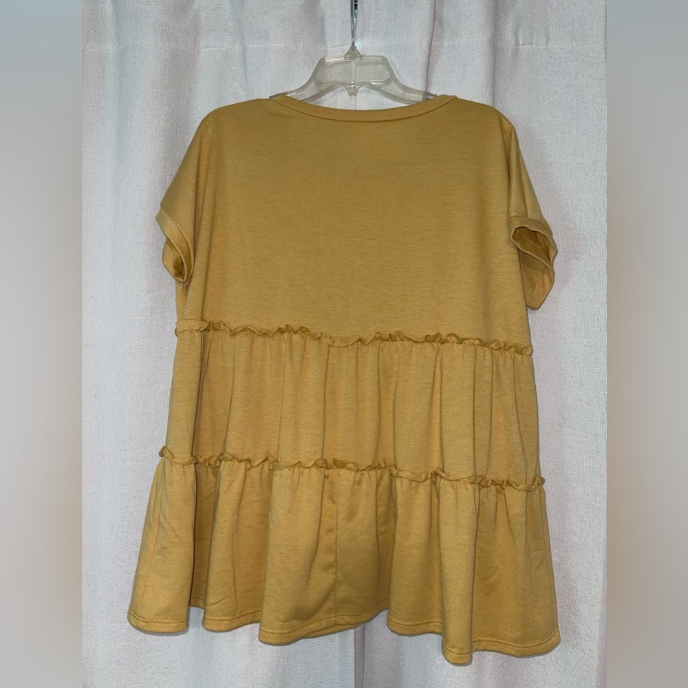 Yellow Ruffle Blouse - Picture 3 of 3